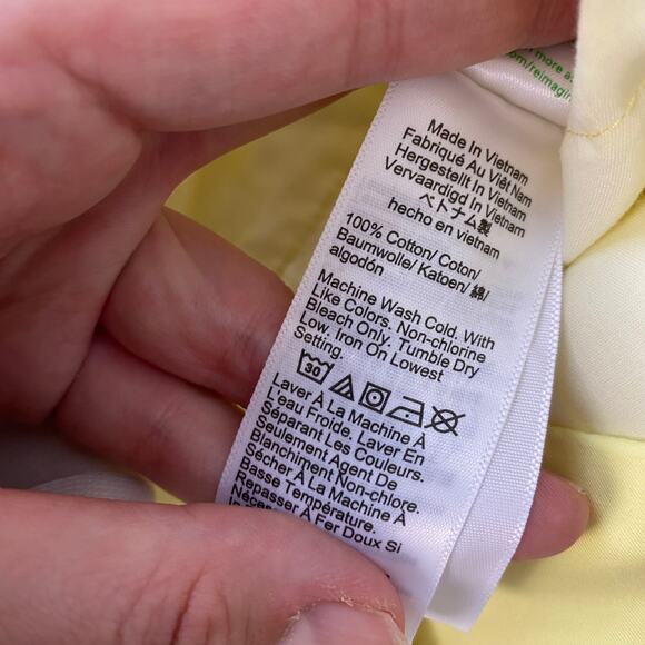 J. Crew Wide-Leg Essential Pant Cotton Poplin Fresh Lemon Yellow Cotton Size 6 - Picture 11 of 12